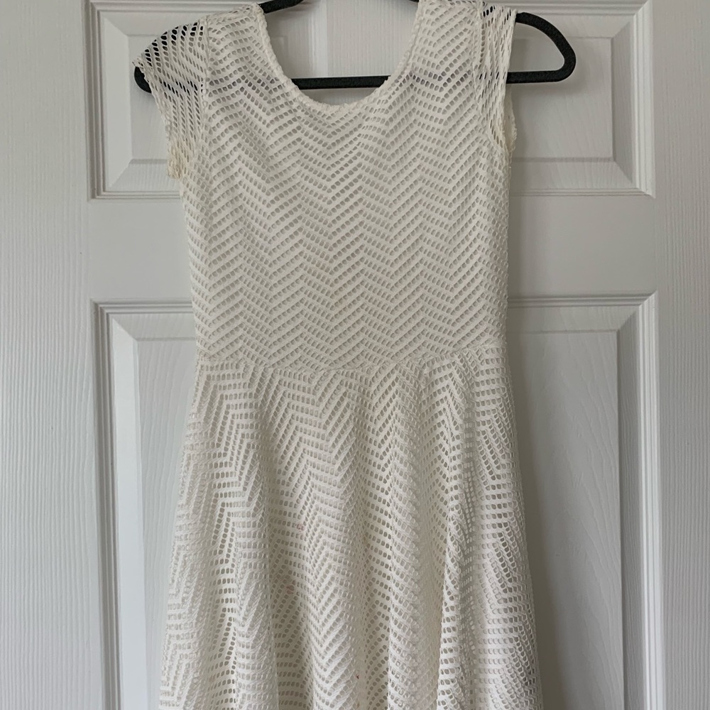 Aeropostale White Lace Dress with V back